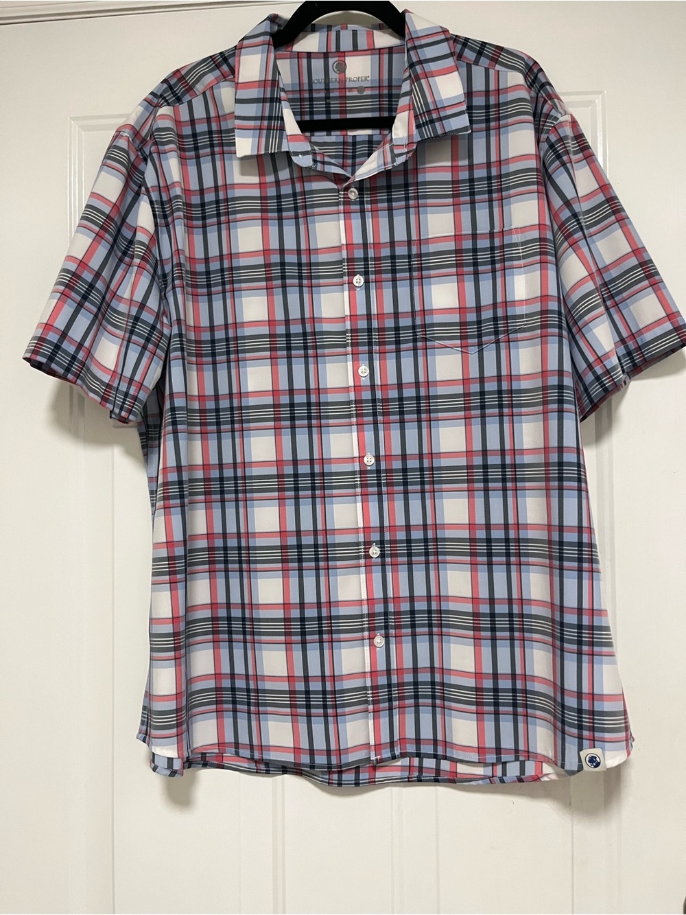 Southern Proper Short Sleeve Plaid Button-Up Shirt Size XL